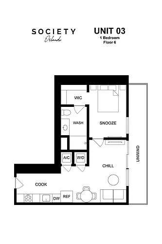 Floor plan 1 Bed - A5