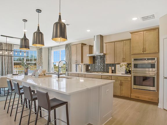 Large island in kitchen