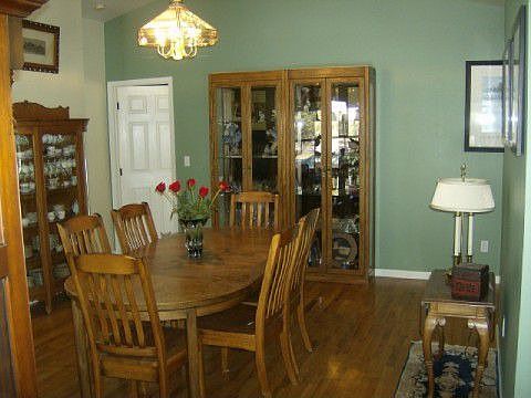 Your view into the living and dining area