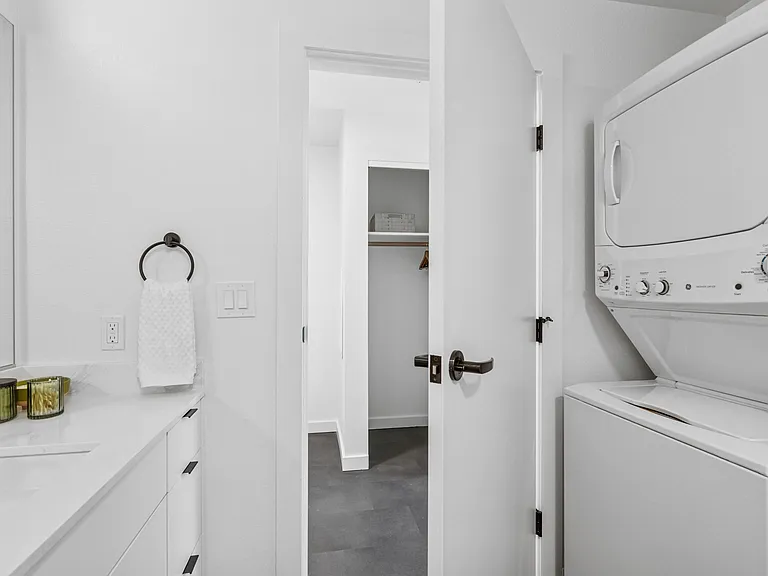The Ember Floor Plan Bathroom with Washer & Dryer The Ember Floor Plan Bathroom with Washer & Dryer