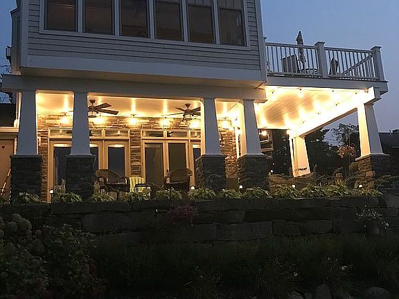 Patio at night 