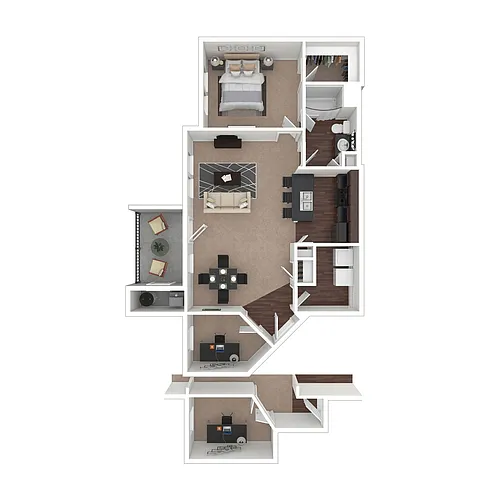 Floor plan A1E Den