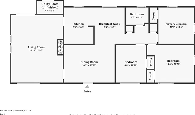 3 bed, 1.0 bath, 1195 sqft, $1,545 — Photo 2