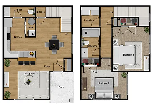 Floor plan 2x1 and a half
