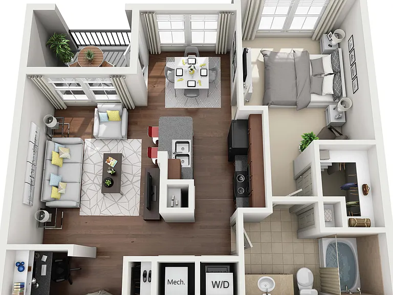 Avanti Cityside - The Holly Hall - 1 Beds - 1 Baths - 749 Sq. ft.