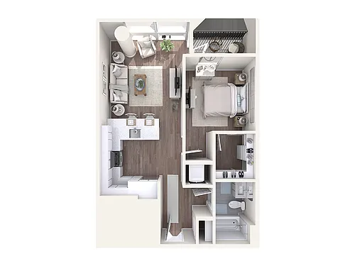 Floor plan 1 Bedroom - A6