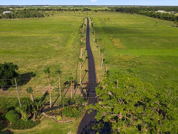 Paved road to house