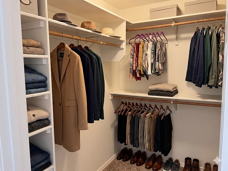 Master closet (staged)