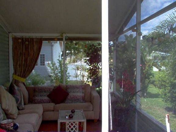 Rear screened porch