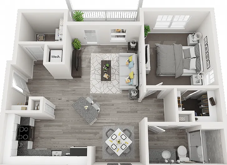 The Piedmont, 1 Bed, 1 Bath The Piedmont, 1 Bed, 1 Bath