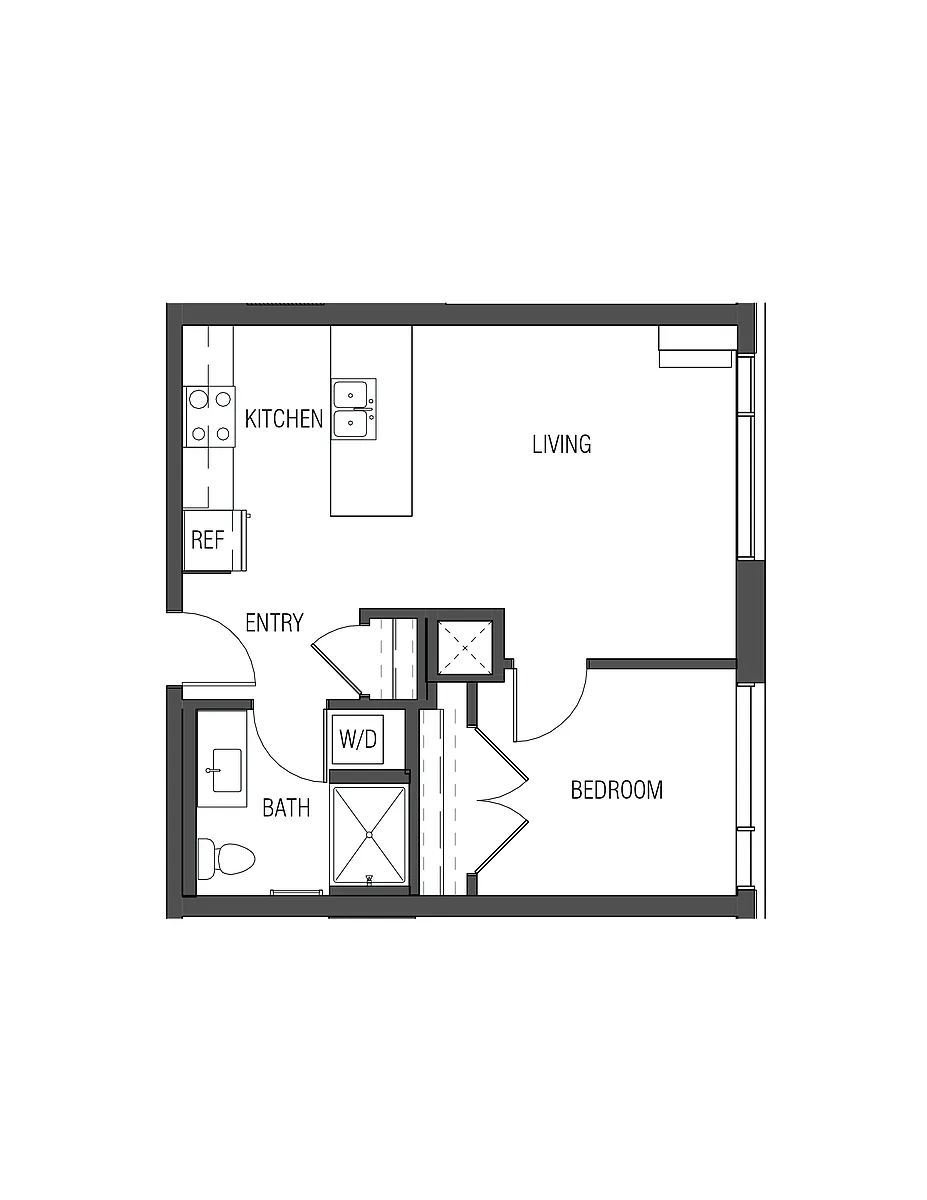 Floor plan 1X1 - A1