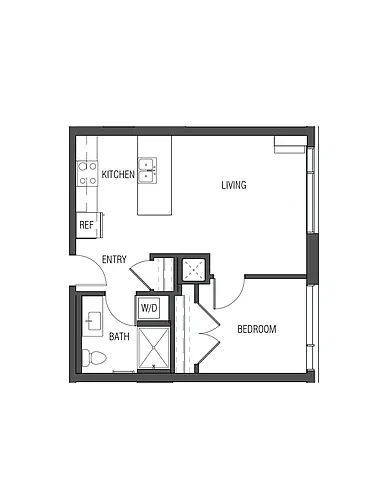 Floor plan 1X1 - A1