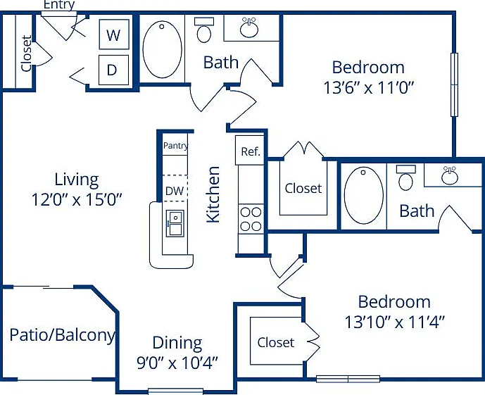 2-2D 2 Bed 2 Bath 2-2D 2 Bed 2 Bath
