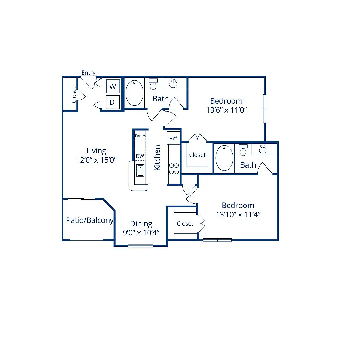 Floor plan 2-2 D