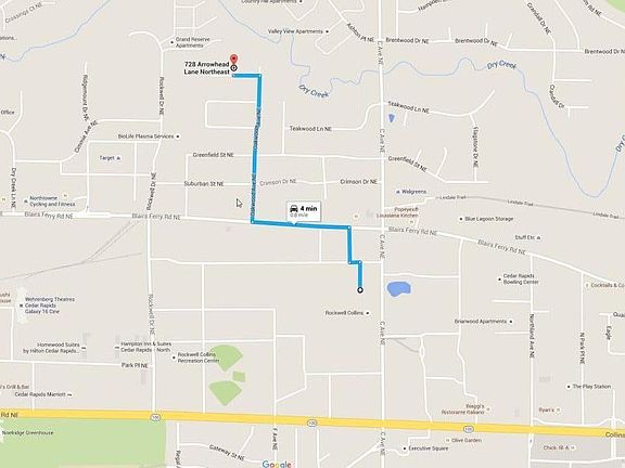 4 mins Drive from Rockwell Collins