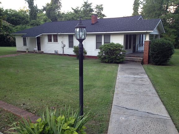 Side view from driveway