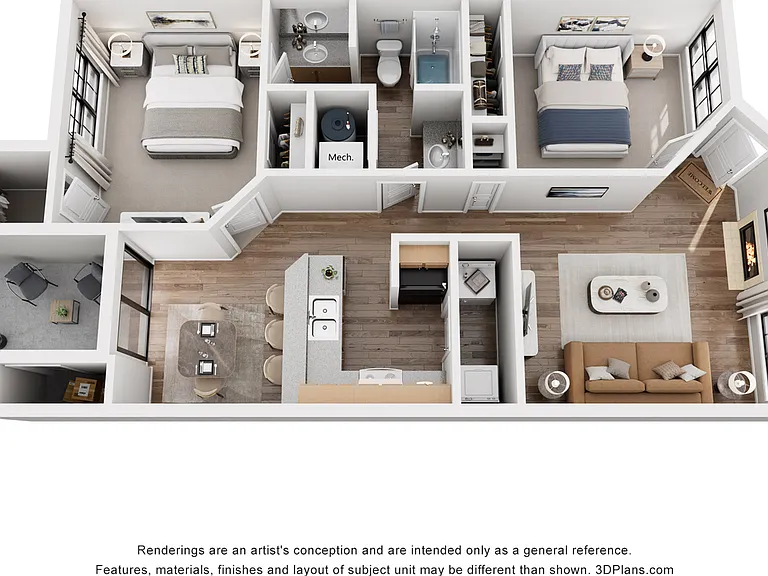 Elm Floor Plan | 2 Bed 1 Bath | 918 sq ft | Cottonwood Apartments in SLC Elm Floor Plan | 2 Bed 1 Bath | 918 sq ft | Cottonwood Apartments in SLC