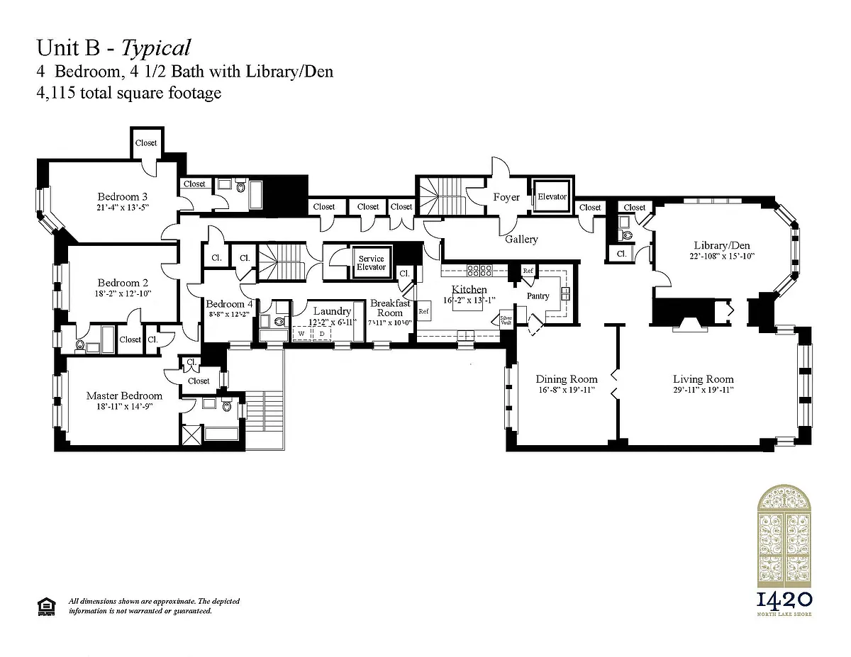 Floor plan Unit B-Typical