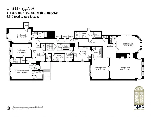 Floor plan Unit B-Typical