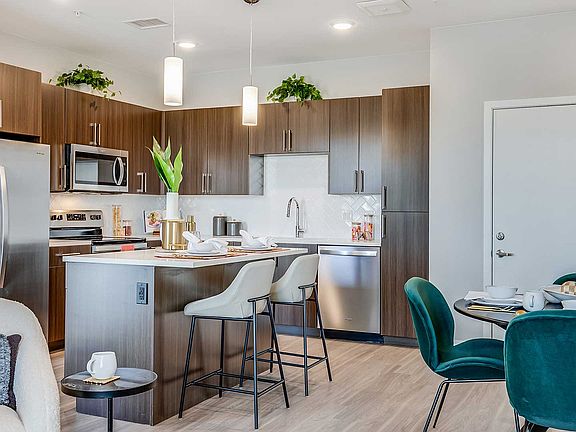 Open-concept residences at The Wright combine contemporary kitchens, spacious living areas, and modern finishes designed for comfortable everyday living.