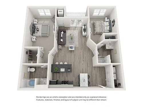 Floor plan 2 Bedroom A