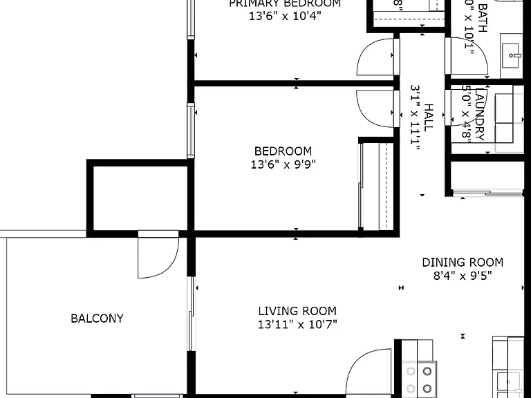 2BR/1BA Layout 2BR/1BA Layout