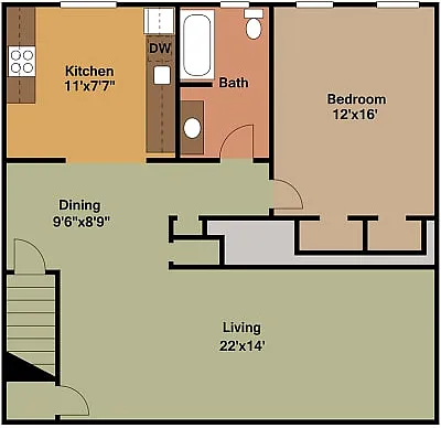 Floor plan One Bedroom