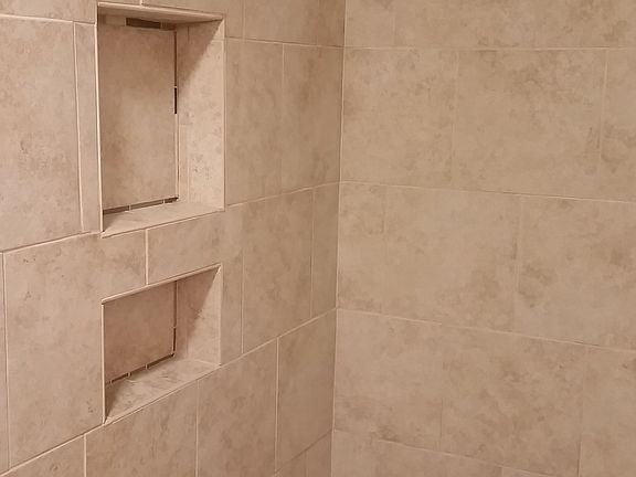 Remodeled shower pre-bench
