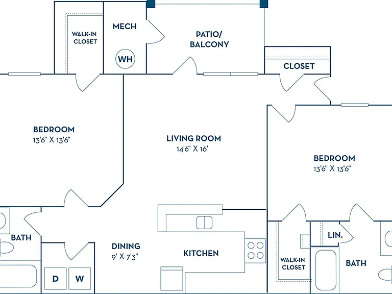 2 Bedroom | 2 Bath | 1177 SF 2 Bedroom | 2 Bath | 1177 SF