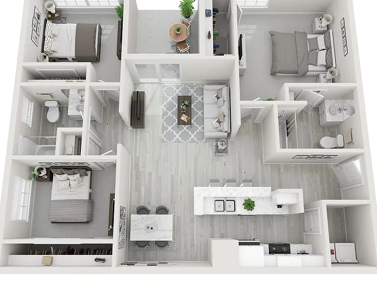 A photo of our 3x2 floor plan, The Slate.