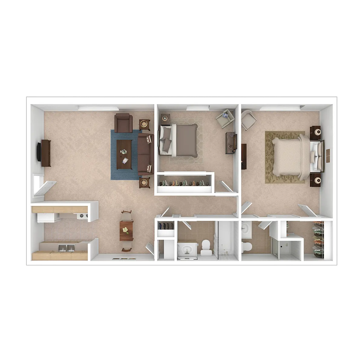 Floor plan Two Bedroom