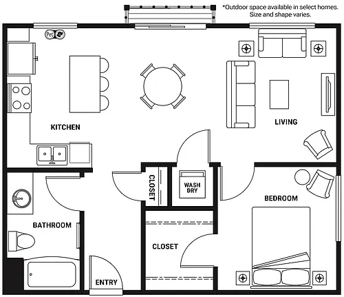 Floor plan A1 One Bed