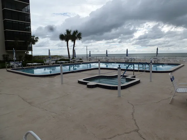 Pool and hot tub area