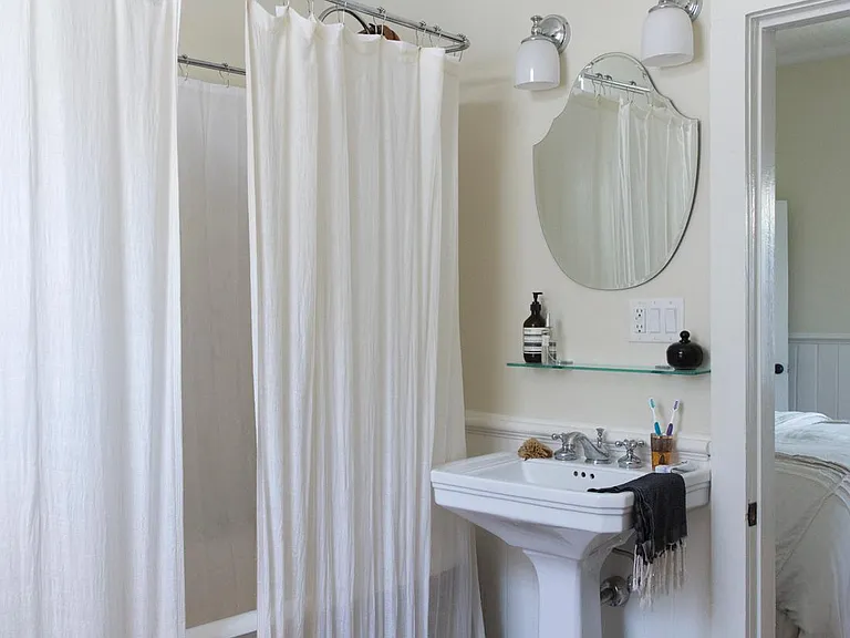 Bath with clawfoot tub and private water closet