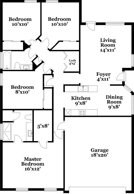 4 bed, 2.0 bath, 1308 sqft, $2,205 — Photo 2