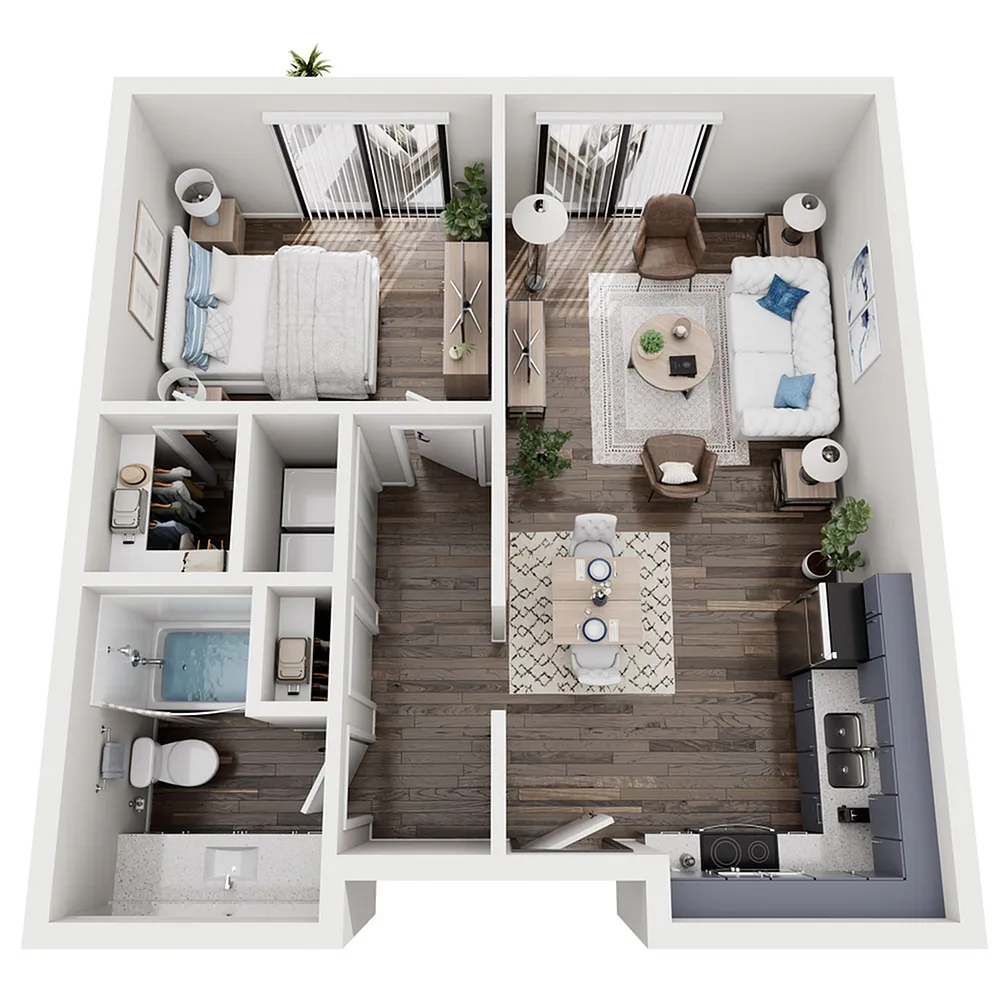 1 Bed | 1 Bath | 620 sqft 1 Bed | 1 Bath | 620 sqft - The Mod at Mills