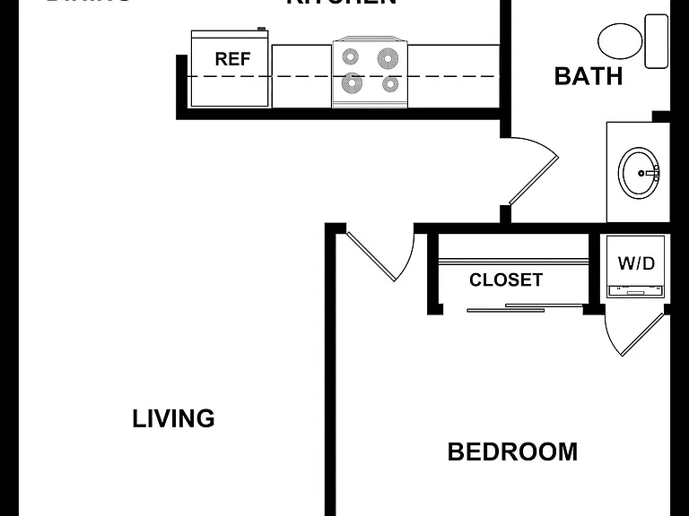 1 BD / 1 BA 650 SF