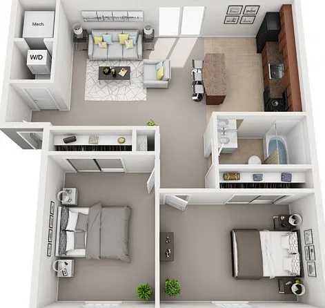 2 Bedroom Great Room 2 Bedroom Great Room