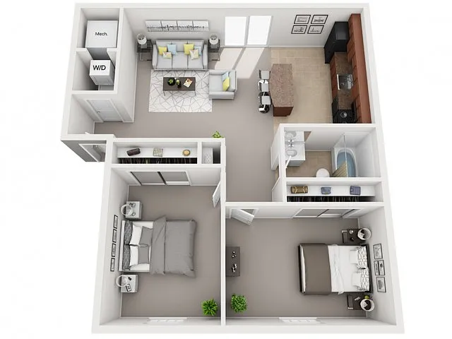 Floor plan 2 Bedroom Great Room
