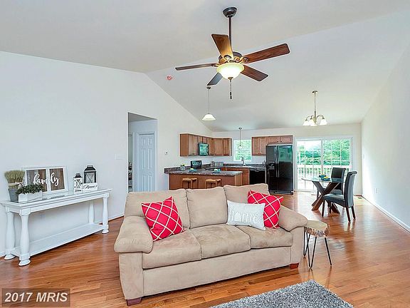 Family Room with hardwood floors.