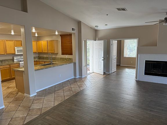 Front door and kitchen