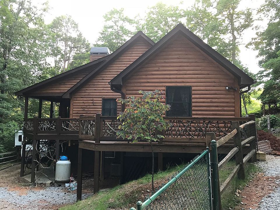 Log and stone sided home
