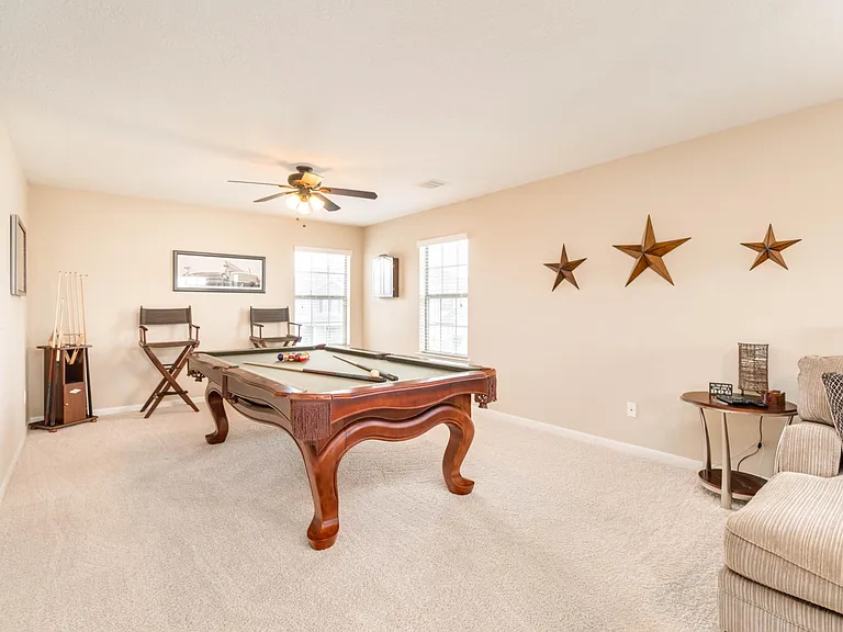 Ceiling fans throughout