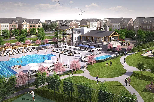 Walking distance access to community club house, pool, playground, and other recreational facilities
