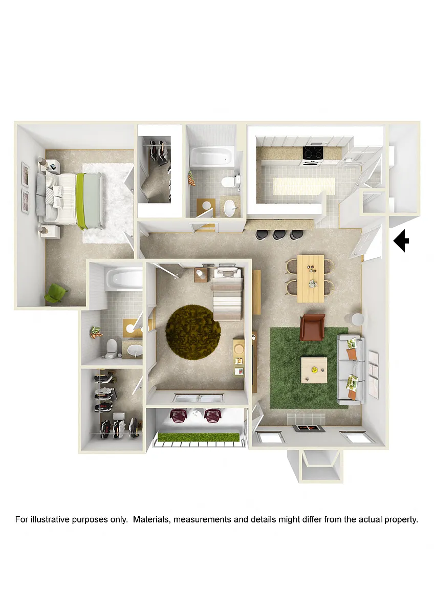 Floor plan 2Bedroom/2Bath