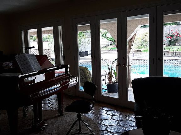 French doors to patio