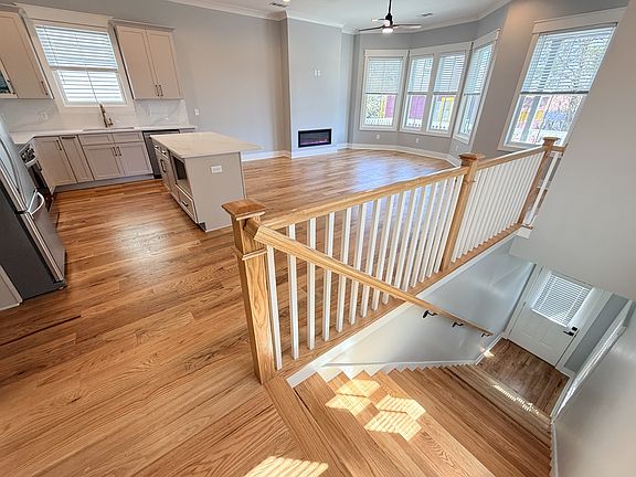 Large open living space with new-heart pine floors!