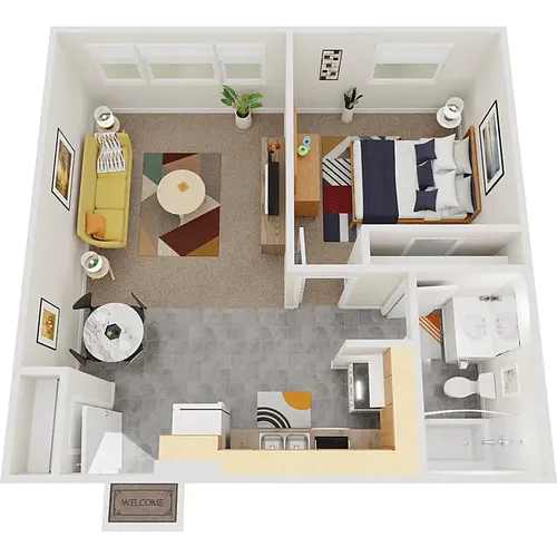 Floor plan Classic One Bedroom