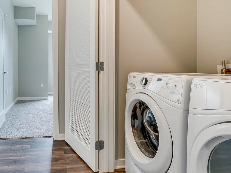 Each of our homes includes a full size washer and dryer for maximum convenience!