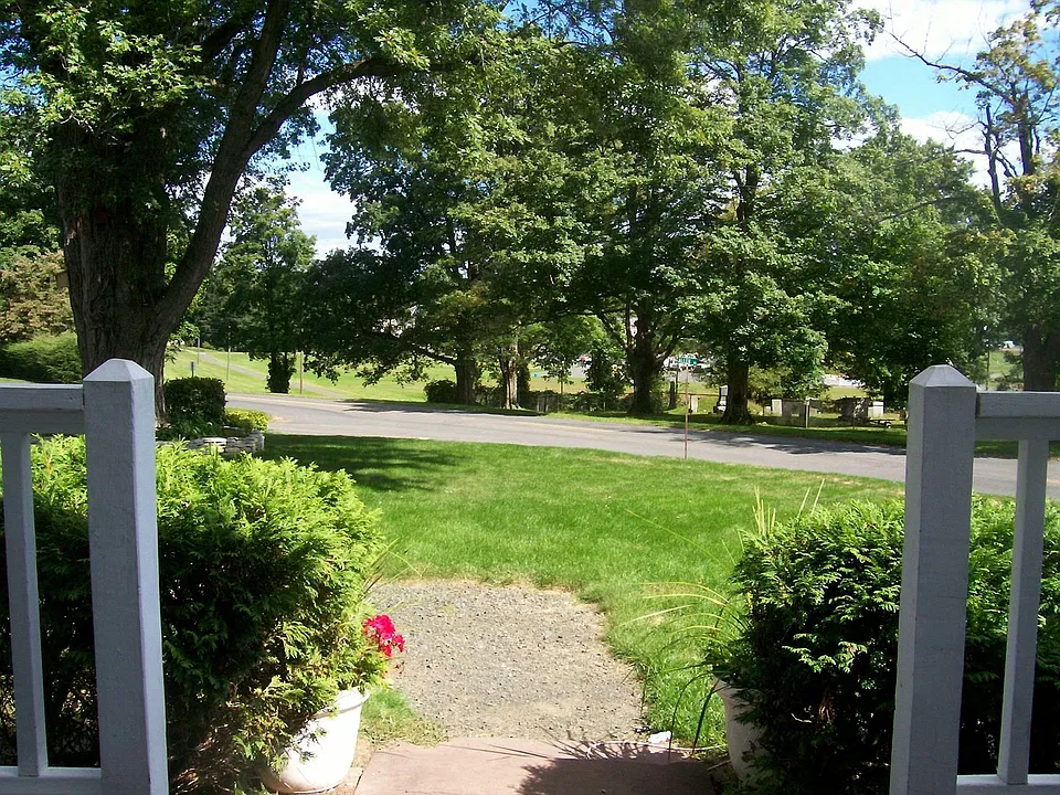 Front porch view towards park